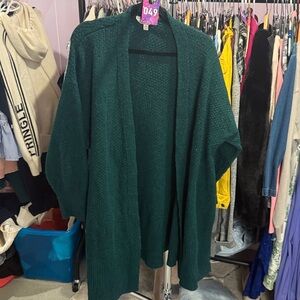Terra & Sky Emerald Green Women's Cardigan 3x